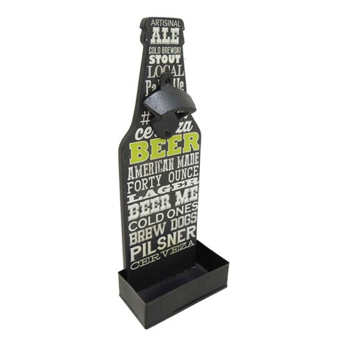 Modern Home Wall Mounted Bottle Opened w/Cap Catcher - Chalk Beer - image 1 of 2