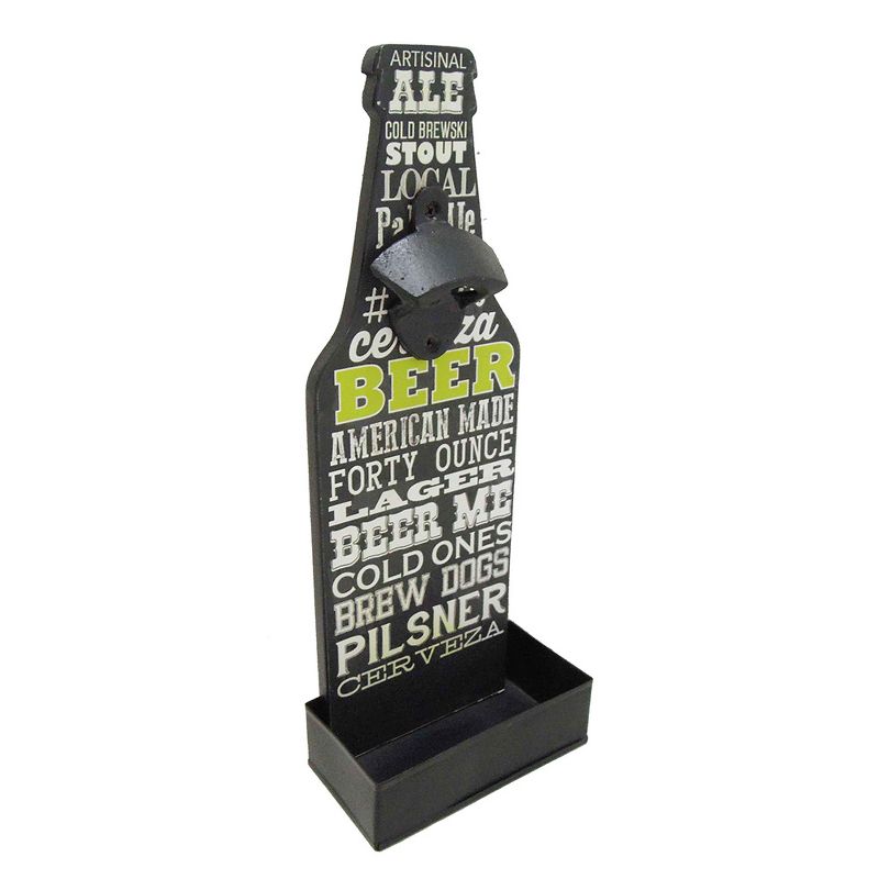 Modern Home Wall Mounted Bottle Opened w/Cap Catcher - Chalk Beer, 1 of 3