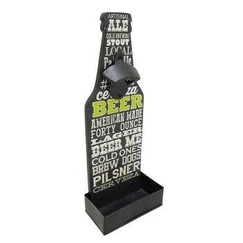 Modern Home Wall Mounted Bottle Opened w/Cap Catcher - Chalk Beer