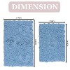 Bell Flower Collection Tufted Bath Rugs, Extra Soft and Absorbent, Non-Slip Bath Mats, Machine Washable Bath Mats,, 2 Piece Set(S+M), Sky Blue - 3 of 4