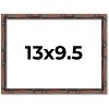 PosterPalooza | 13x9.5 Thin Bamboo Picture Frame, UV Acrylic, 2 Finishes - Gold and Brown - 2 of 4
