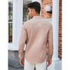 Men's Casual Cotton Linen Button Down Shirts Cuban Guayabera Shirt Long Sleeve Summer Beach Tops - 2 of 4