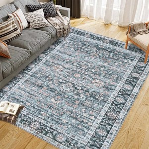 COZONY Vintage Style Reversible Area Rug, Non-Slip Machine Washable Soft Boho Rug for Living Room and Bedroom - 1 of 4