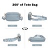 Hynes Eagle PU Crossbody Bag Purse-Blue - 2 of 4