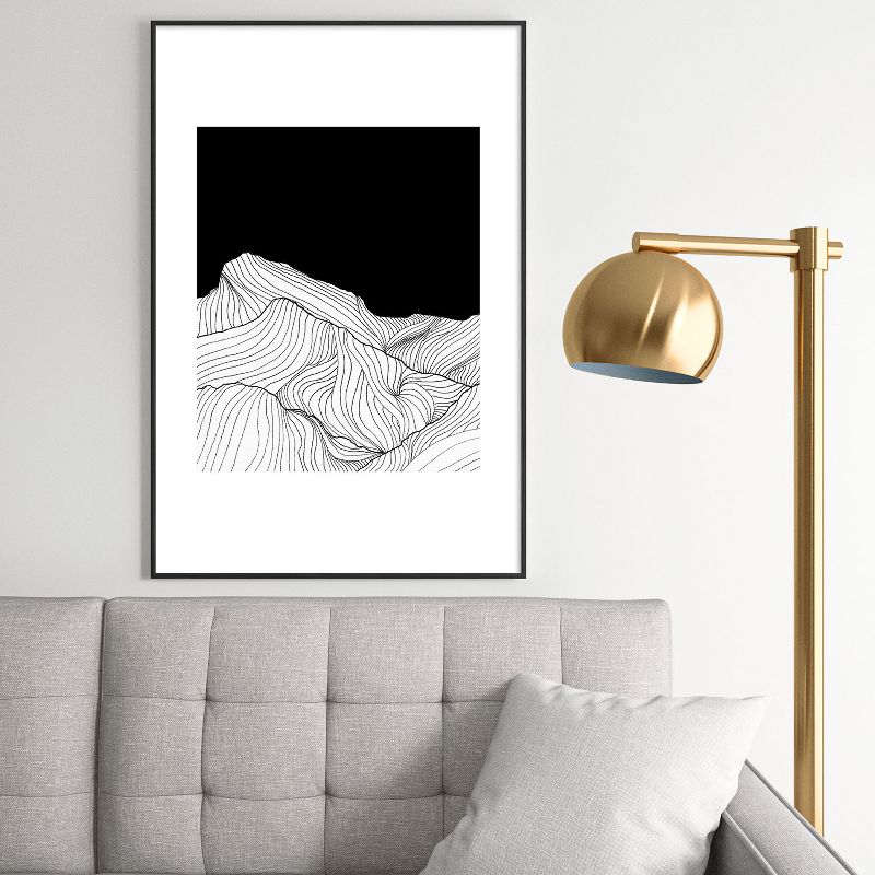 Viviana Gonzalez Lines in the mountains Metal Framed Art Print - Deny Designs, 2 of 5
