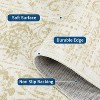Washable Area Rugs Oriental Distressed Carpet with Non-Slip Backing, Traditional Floral Area Rug, Soft Vintage Printed Home Decor for Living Room - 3 of 4
