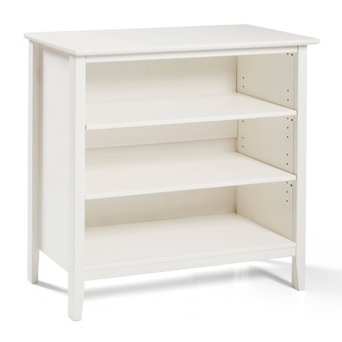 Ivinta Furniture White Bookshelf Small 3-Tier Kids Bookcase for Bedroom, Modern Industrial Book Shelf Leaning Bookcases Low Rustic Storage Shelf
