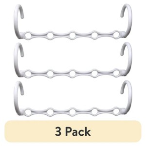 (3 pack)Space Saving Cascading Plastic Clothing Hanger, Any Age, 10 Pack, White, Good for Adults, Teens, and Kids - 1 of 4