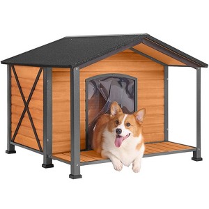 Aivituvin Waterproof Dog House with Anti-Chewing Metal Frame|Large Porch-AIR88/89 - 1 of 4