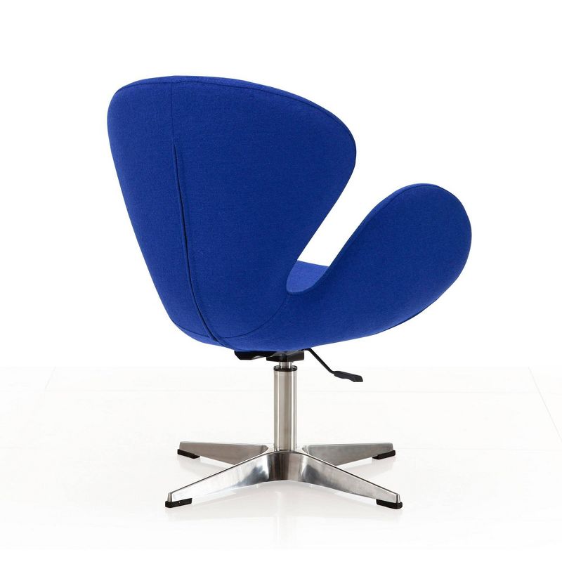 Raspberry Wool Blend Adjustable Swivel Chair - Manhattan Comfort, 5 of 8
