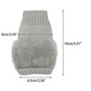 INSPIRE CHIC Women's Elastic Faux Fur Knit Half Finger Thumb Hole Wrist Sleeves Gloves for Windproof Dress 1Pair - 2 of 4