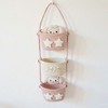 Anna-Kaci 3-Tier Hanging Rope Basket Organizer with Star Accents - Beige - 3 of 4