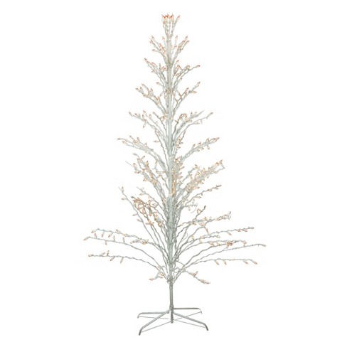 Northlight 6' Prelit Artificial Christmas Tree White Lighted Cascade Twig  Outdoor Decoration - Clear Lights : Target