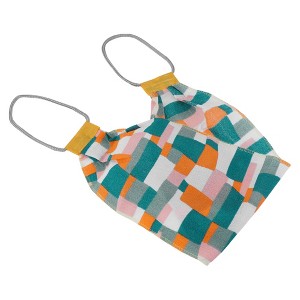 Unique Bargains Plaid Body Scrub Towel 1 Pc - 1 of 4