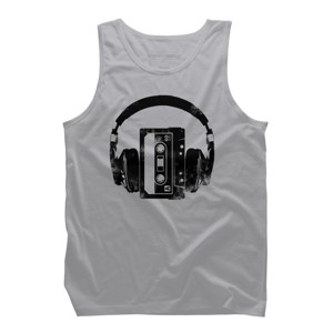 Men's Design By Humans Music for Life By clingcling Tank Top - 1 of 4