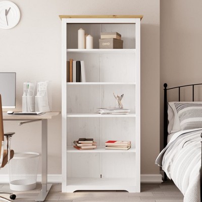 vidaXL Bookcase BODO Brown 31.5 in.x15 in.x70.9 in. Solid Wood Pine 5-Tier