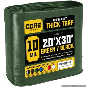 Core Tarps Heavy Duty 10 Mil Tarp Cover, UV Resistant, Rip Proof for Roof, Camping, Patio, Pool, Boat - 1 of 4