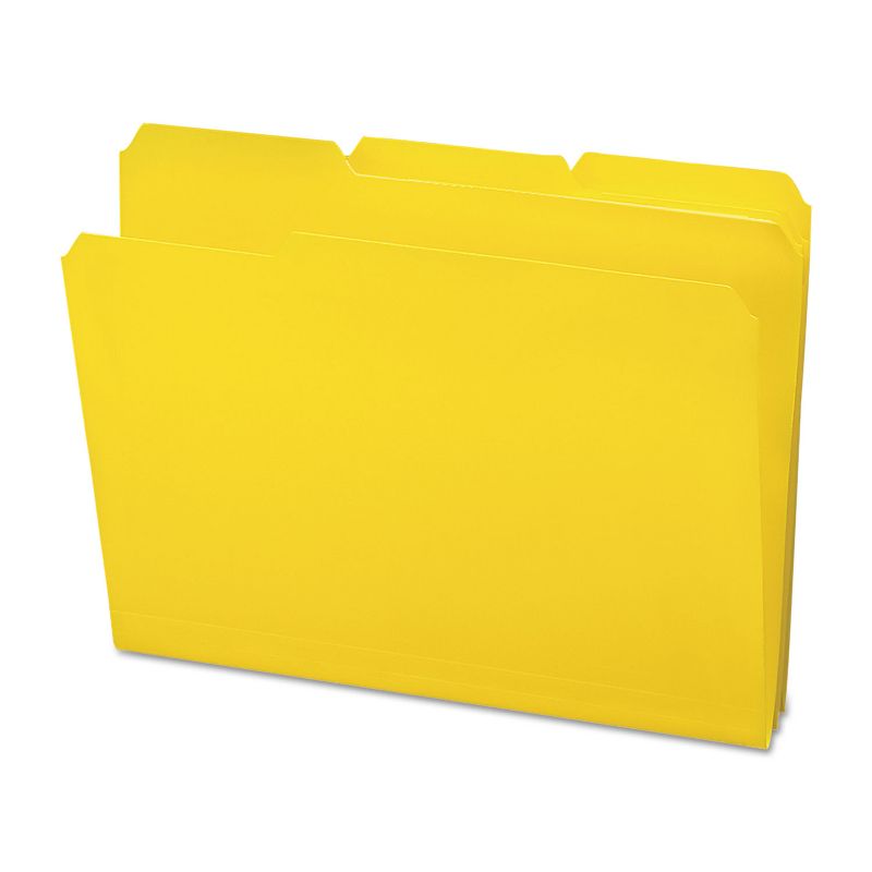 Smead Waterproof Poly File Folders 1/3 Cut Top Tab Letter Yellow 24/Box 10504, 1 of 8