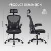 NicBex Ergonomic Office Chair,Swivel Computer Desk Chairs with Adjustable Lumbar Support,Flip-Up Arms,Headrest & Mesh Back for Home,Bedroom - 2 of 4