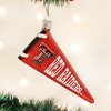 Old World Christmas Hanging Glass Tree Ornament, Texas Tech Pennant - 2 of 3