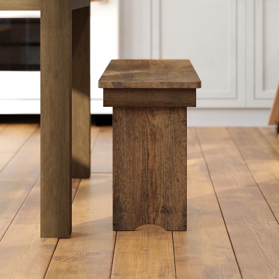 Antique Rustic Solid Pine 40" Folding Farmhouse Bench