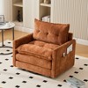 Swivel Barrel Accent Chair with Memory Foam and Side Pockets, Mid-Century Modern Chenille Armchair with 360° Rotation - ModernLuxe - 3 of 4