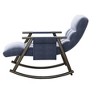TiramisuBest Folding Rocking Chair with Adjustable Back & Footrest, Teddy Fabric Lounge Chair with Side Pockets for Living Room, Nursery¨CBlue - 4 of 4