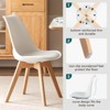 VYNXARIA PU Leather Upholstered Dining Chairs with Wood Legs, Set of 4 for Kitchen, Dining, Living Room - 3 of 4