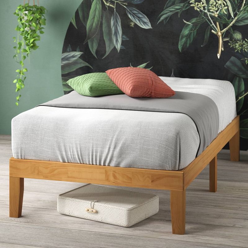 Moiz 14" Wood Platform Bed Frame Natural - Zinus, 1 of 10