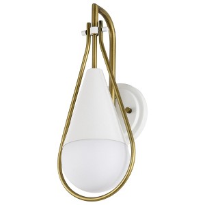 Nuvo Lighting Admiral 1 - Light Sconce in  Matte White/Natural Brass - 1 of 4
