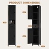 66.9 Inch Tall Narrow Bathroom Storage Cabinet, Adjustable Shelf Freestanding Water-Resistant Organizer for Small Bathroom - 3 of 4