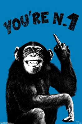 Trends International Chimpy - You're Number One Unframed Wall Poster
