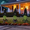 Northlight Lighted Smirking Witch Halloween Outdoor Pathway Markers with Timer - Set of 3 - 2 of 4