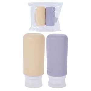 Unique Bargains 3.31oz Silicone Travel Container Set Yellow Purple 2 ...