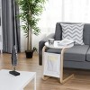 Tangkula Set of 2 Side Table Round Desktop Compact Coffee Display Stand w/ Storage Pocket - 2 of 4