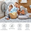 Machine Washable 8x10 Area Rug Modern Non Slip Non Shedding Rug Floral Low Pile Foldable Rugs - 4 of 4
