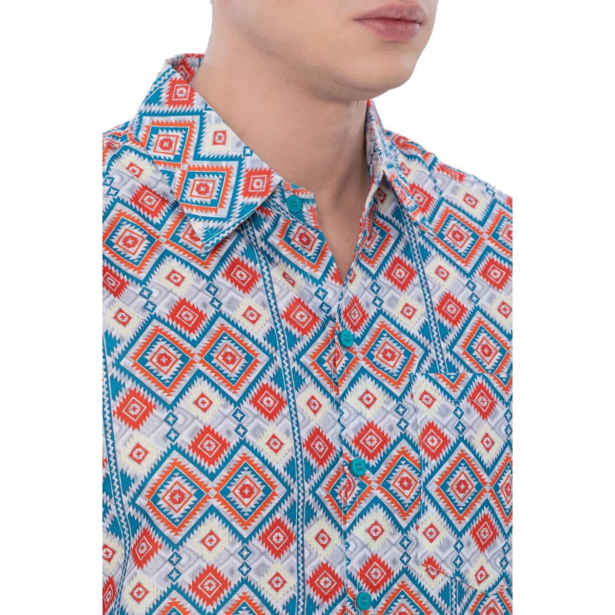 HAPPY BAY Men's Hawaiian Shirts Short Sleeve Button Down Shirt Mens Holiday Beach Shirts Tropical Shirts for Men Funny XXL Ethnic Print Multicolor - thumbnail 3