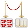 TinyHomie Stainless Steel Posts with Velvet Ropes for Events, Hotels, and Theaters - 2 of 4