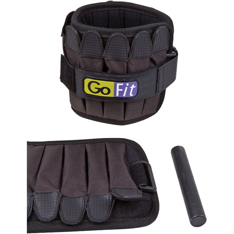 GoFit® Padded Adjustable Pro Ankle Weights, 2 of 8
