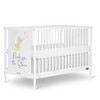 Dream On Me Moon Bear Reaching For The Stars 4 In 1 Modern Island Convertible Crib With Rounded Spindles Mural On One End Panel, White Finish - 2 of 4
