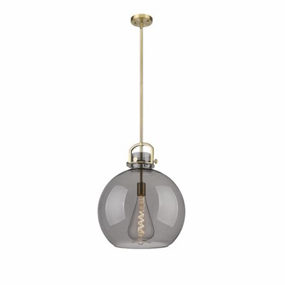 Newton Sphere - 1 Light Stem Hung Pendant In Industrial Style-21.38 Inches Tall and 16 Inches Wide