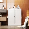 ORRD 34.6" White Metal Pantry Cabinet with Adjustable Shelves, Freestanding Storage for Apartment & Dining Room - 2 of 4