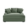 Dolonm Modern Double Sleeper Sofa: Cloud-Like Corduroy, 5 Pillows & Deep Seat, Sturdy Wood Frame for Living Room/Bedroom - 3 of 4
