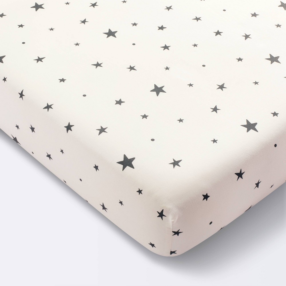 Photos - Bed Linen Cotton Fitted Crib Sheet - Star Print - Cloud Island™
