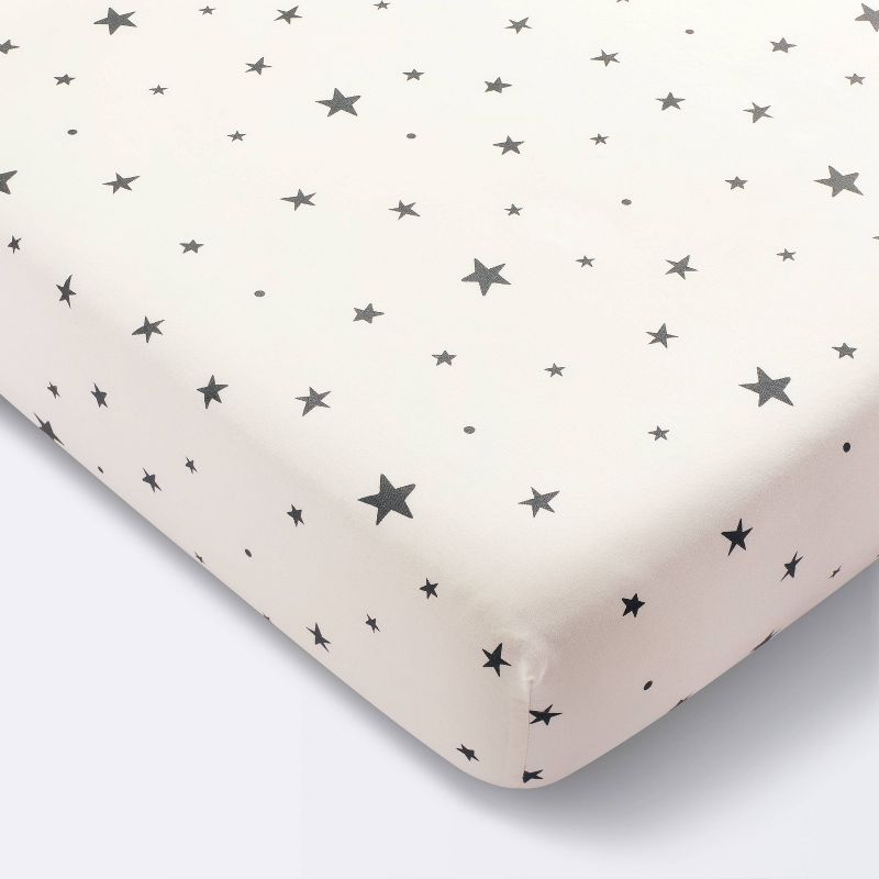 Cotton Fitted Crib Sheet - Star Print - Cloud Island&#8482;, 1 of 6