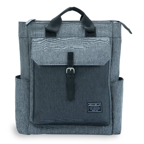 Eddie Bauer Designer Diaper Bag Unisex Gray Black With Changing Pad For Sale Online