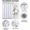 White Ruffle Shower Curtain, Farmhouse Fabric, 72x84 Inches Long Size for Bathroom - 2 of 4