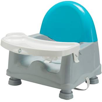 Ingenuity Baby Base 2-in-1 Booster Feeding High Chair and Floor Seat with  Self-Storing Tray - Ultramarine Green 