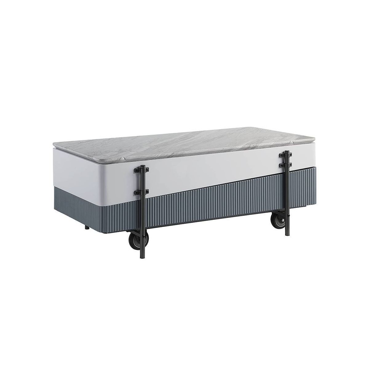 Acme Furniture Wilkins Coffee Table White/Gray Finish - thumbnail 10