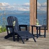 WestinTrends Azura 3-Piece HDPE Plastic Adirondack Patio Chairs With 18" Square Side Table Set - 2 of 4